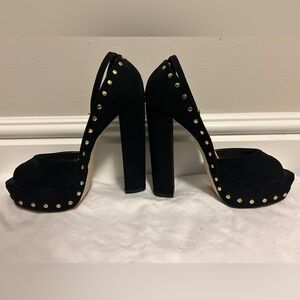 Shoedazzle Chunky Platform Studded Heels